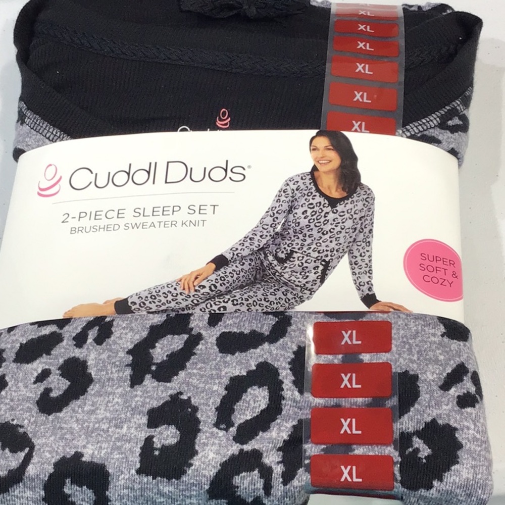 Cuddl Duds 2-piece Sleep Set Brushed Sweater Knit